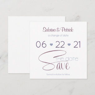 Invitation Enregistrer la date MInimalist Orchid Lilac