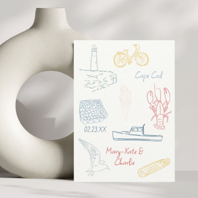 Invitation Enregistrer la date New England Mariage d'été (Créateur téléchargé)