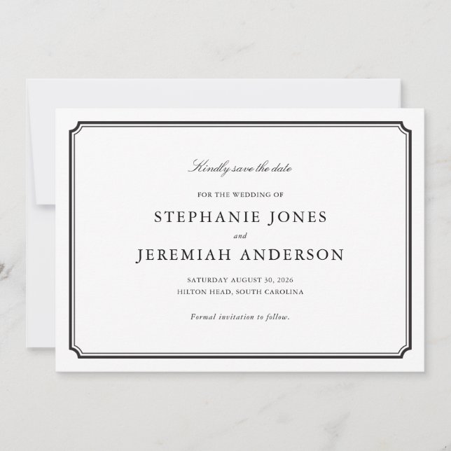 Invitation Enregistrer la date officielle (Devant)