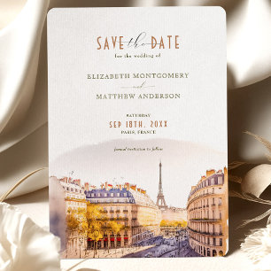 Invitation Enregistrer La Date Paris France Destination