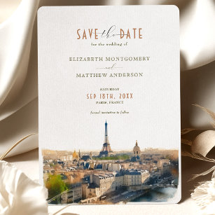 Invitation Enregistrer La Date Paris France Destination Invit
