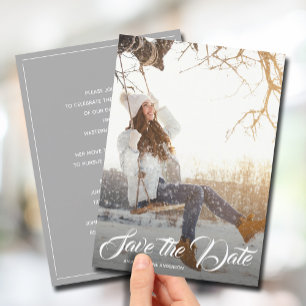 Invitation Enregistrer la Date Photo Graduation Party