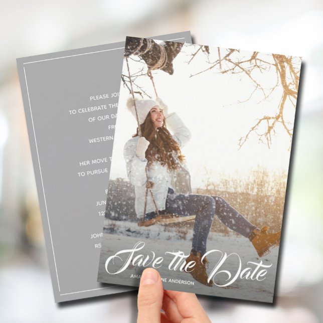 Invitation Enregistrer la Date Photo Graduation Party (Créateur téléchargé)