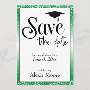 Invitation Enregistrer la date pour la fête de graduation noi