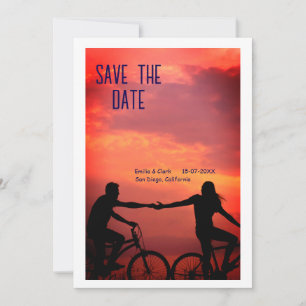Invitation enregistrer la date rose boho QR ajouter le nom du