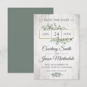 Invitation Enregistrer la date Rustic Southern Cotton Mariage