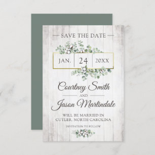Invitation Enregistrer la date Rustic Southern Cotton Mariage