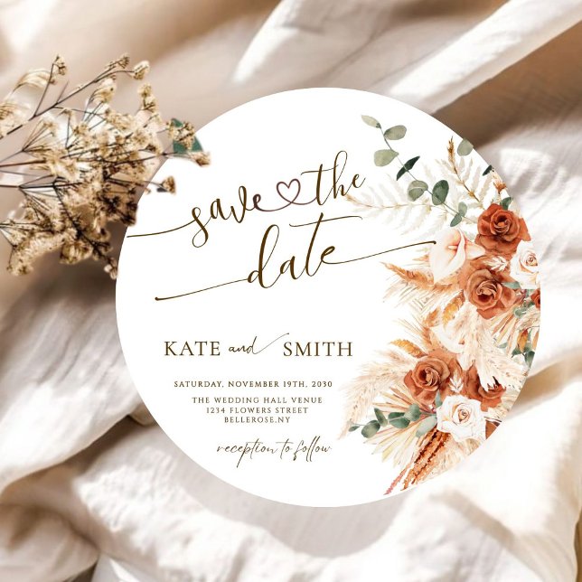 Invitation Enregistrer la date Rustic Wood Cut Card (Créateur téléchargé)