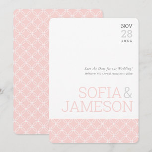 Invitation ENREGISTRER LA DATE simple type moderne gris paste