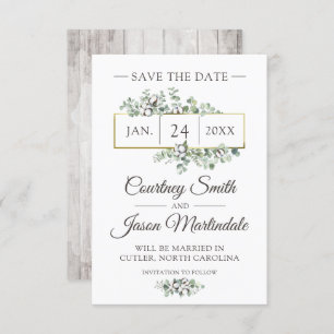 Invitation Enregistrer la date Southern Cotton Mariage campag