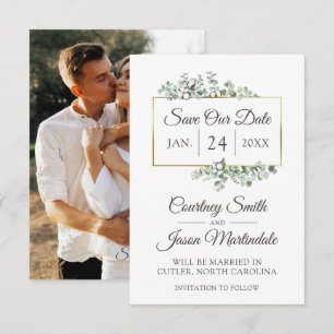 Invitation Enregistrer la date Southern Cotton Mariage campag