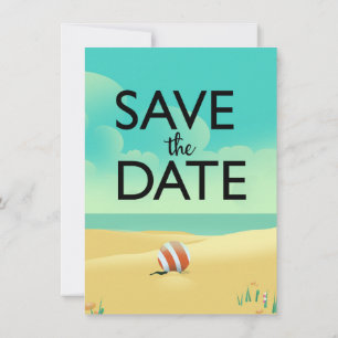 Invitation Enregistrer la plage Vintage de date