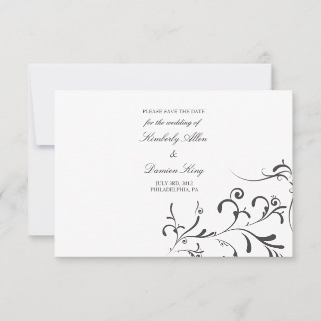 Invitation Enregistrer l'annonce de date| Flore|wb (Devant)