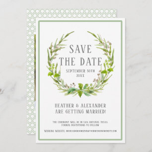 Invitation Enregistrer l'aquarelle Modèle photo Date