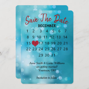Invitation Enregistrer le calendrier du Mariage de date sur A
