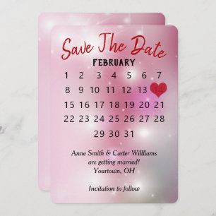 Invitation Enregistrer le calendrier du Mariage de date sur P