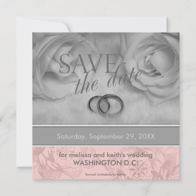 Invitation Enregistrer les annonces de date (Devant)