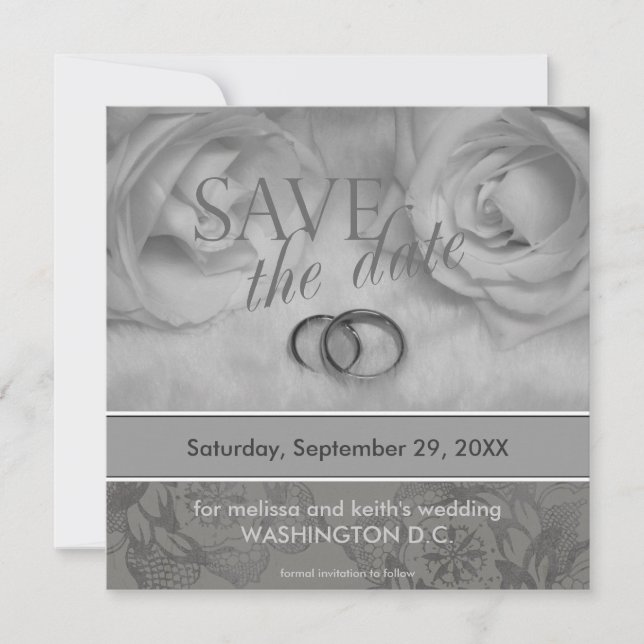 Invitation Enregistrer les annonces de date (Devant)