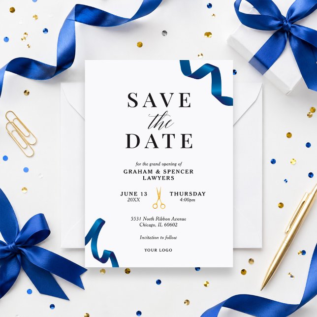 Invitation Enregistrez la date de la Grande Ouverture  (Créateur téléchargé)