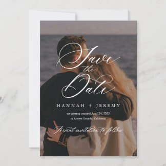 Invitation Enregistrez la date en calligraphie