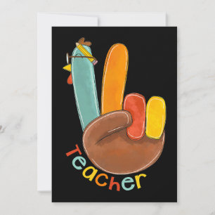 Invitation Enseignant Bon thanksgiving Paix Turquie Remerciem