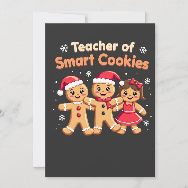 Invitation Enseignant des cookies intelligents Enseigner le g (Devant)