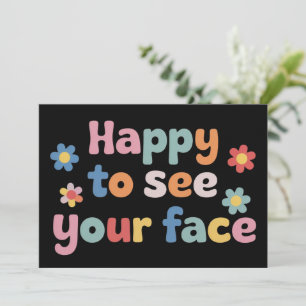 Invitation Enseignant heureux de voir votre visage de retour 