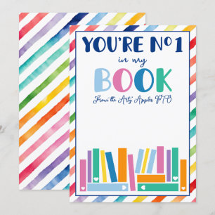 Invitation enseignant No 1 dans mon livre porte-pièce cadeau