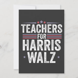 Invitation Enseignants pour Harris Walz Élection 2024 Kamala