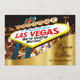 Invitation Enseigne de Las Vegas Mariage Amusant et Informel