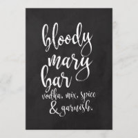 Enseigne de mariage à la craie abordable Bar Blood