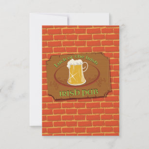Invitation Enseigne de pub irlandais