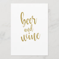 Enseigne pailletée or pour bière et vin à prix abo