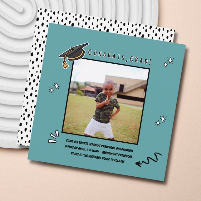 Invitation Enseignement préscolaire maternelle Graduation Par (Créateur téléchargé)