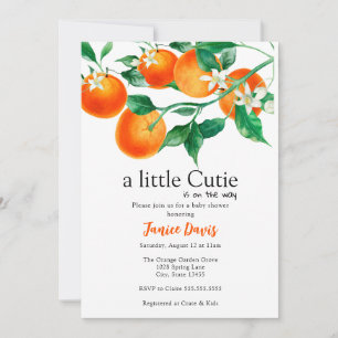 Invitation Ensemble Baby shower Fille, Petit Bébé Cutie, Oran