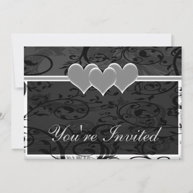 Invitation Ensemble Blanc Romantique Stellaire (Devant)