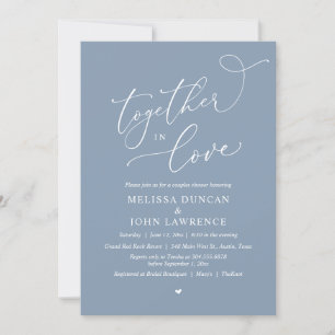 Invitation Ensemble dans l'amour, Romantique Couples Douche P