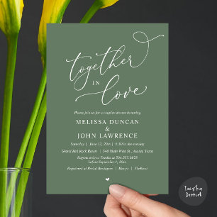 Invitation Ensemble dans l'amour, Romantique Couples Douche P