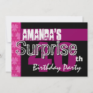 Invitation Ensemble de faire part rose pour 40e anniversaire