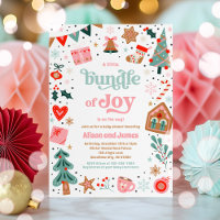 Ensemble De Joy Baby shower De Noël Rouge Et Rose