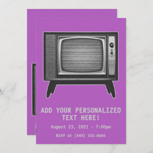 Invitation Ensemble de télévision Pop Art Retro