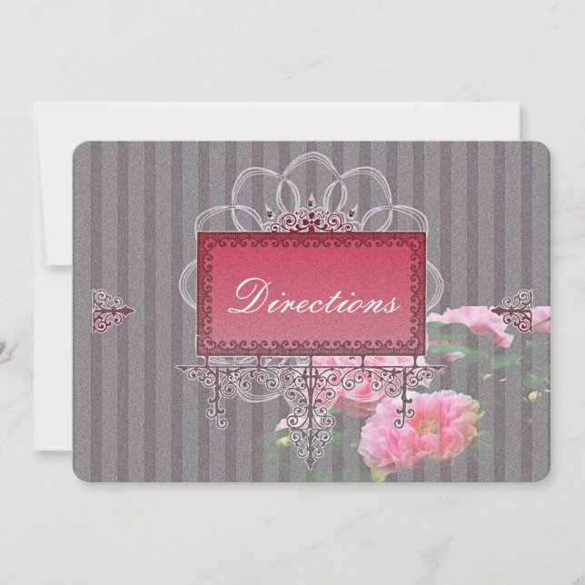 Invitation Ensemble d'invitation de mariage Baroque Glamour,  (Devant)