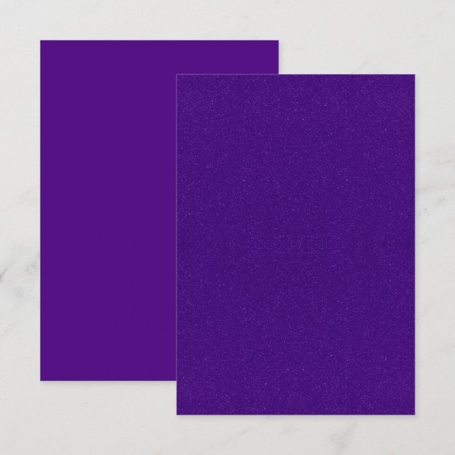 Invitation Ensemble d'invitation Paillettes Violettes – Perso (Devant / Derrière)