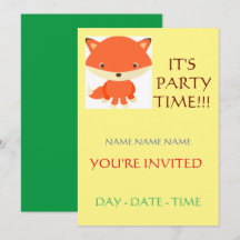 ensemble d'invitations d'anniversaire pour enfants