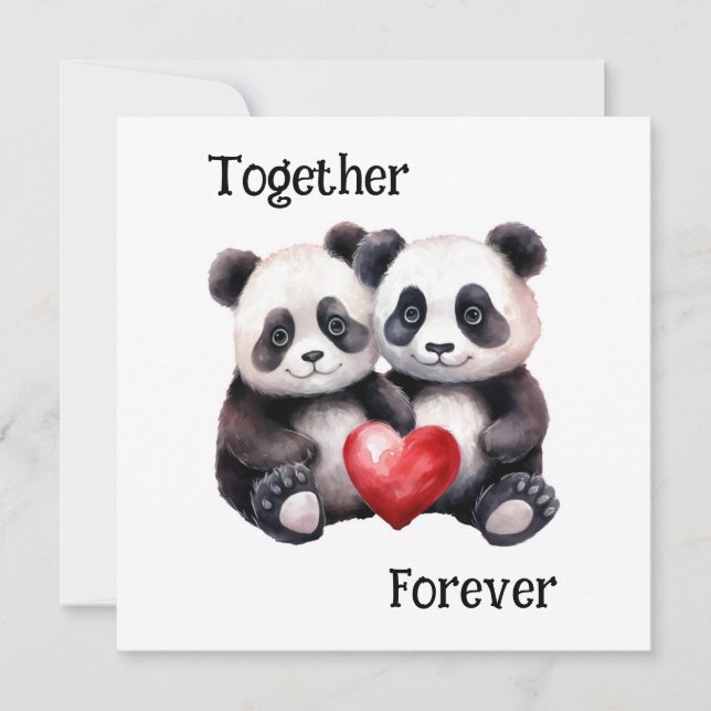 Invitation Ensemble Froever Panda paire  (Devant)