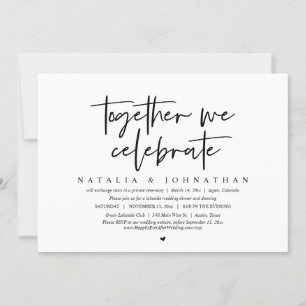 Invitation Ensemble, Nous Fêtons, Mariage Elopement Party