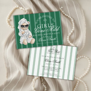 Invitation Enterrées de vie de jeune fille à l'ours spa Girls