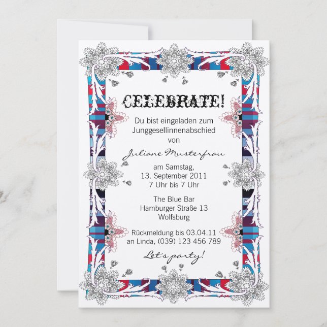 Invitation Enterrement de vie de garçon (Devant)