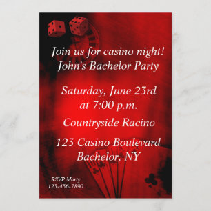 Invitation Enterrement de vie de garçon au casino