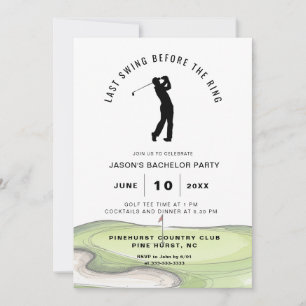 Invitation Enterrement de vie de garçon de golf